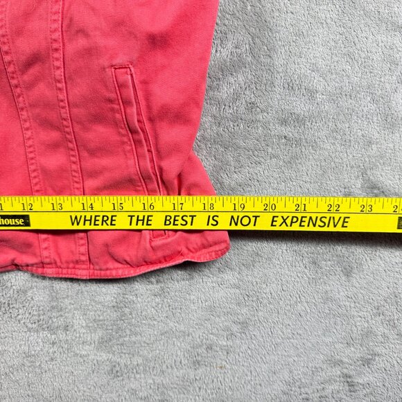 Jones New York Country Red Denim Jacket Women’s L Cotton Button Front - Picture 13 of 16